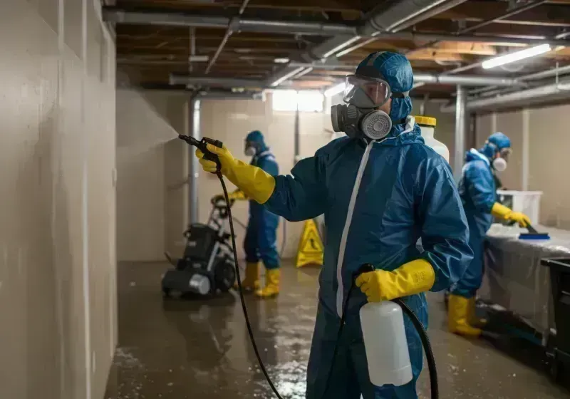 Basement Sanitization and Antimicrobial Treatment process in Woodridge, IL