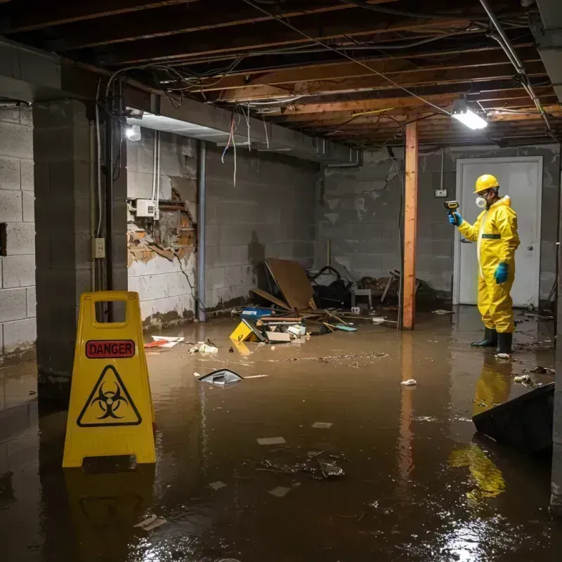 Flooded Basement Electrical Hazard in Woodridge, IL Property